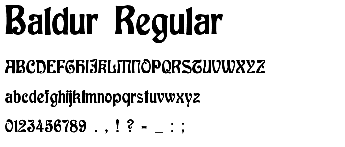 Baldur Regular font